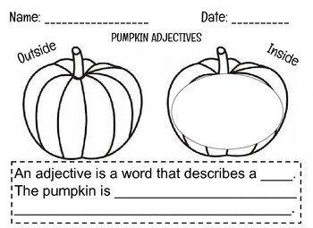 Preview of Pumpkin Adjectives