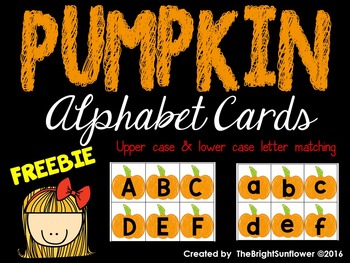 Pumpkin Alphabet Cards by TheBrightSunflower | Teachers Pay Teachers