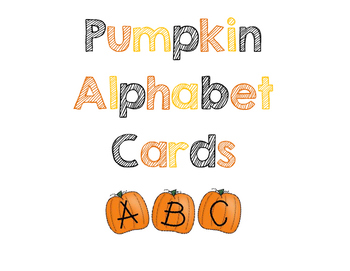 Pumpkin Alphabet Cards - Matching & Sequencing by Kindergarten Krysta