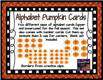 Pumpkin Alphabet Cards for Centers by Learn Laugh Teach | TPT
