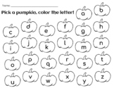 Pumpkin Alphabet Center