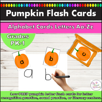 Pumpkin Alphabet Letter Flashcards Uppercase and Lowercase by My Kinder ...