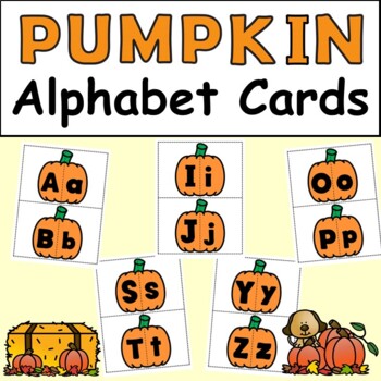 FREE Pumpkin Alphabet Letters - Matching Upper and Lower Case Letters