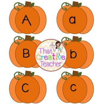 Pumpkin Alphabet Match by That Creative Teacher | TPT