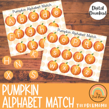 Pumpkin Alphabet Match by The PreK Mama | TPT