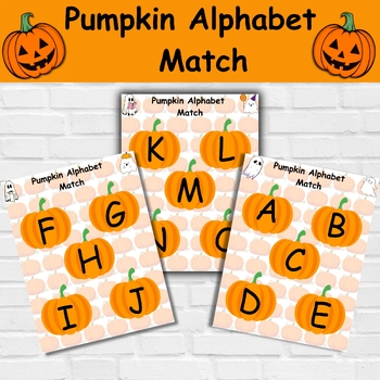 Pumpkin Alphabet Match, Montessori Materials, Homeschool Resources