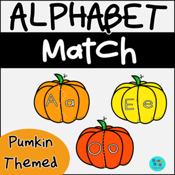 Pumpkin Alphabet Match | Upper and Lower Case by Bean Bag Teacher
