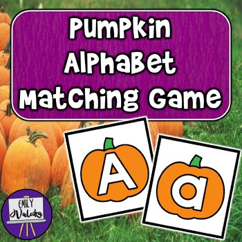 Pumpkin Alphabet Matching Game - Autumn, Halloween Uppercase Lowercase ABCs