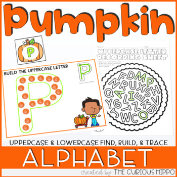 Pumpkin Alphabet Tracing by The Curious Hippo | TPT