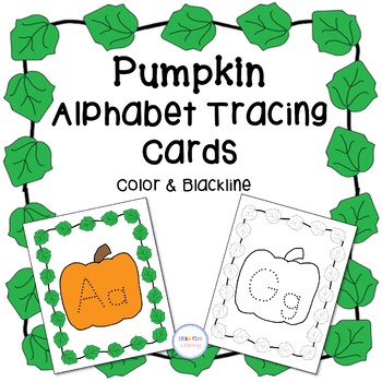 Pumpkin Alphabet Tracing Cards by Dinosaurs and Fairy Dust | TPT