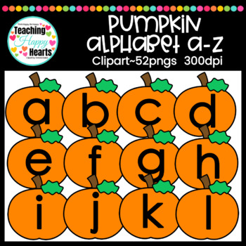 Pumpkin Alphabet Clipart by Victoria Saied | TPT