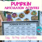 Pumpkin Articulation Activities