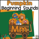 Fall Beginning Sound Picture Sort - Pumpkin Initial Sounds