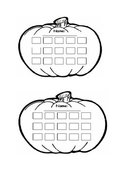 Preview of Pumpkin Behavior Incentive Sticker Chart