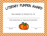 Pumpkin Book Character Award