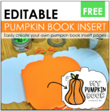 Pumpkin Book Page Insert