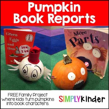 pumpkin book report project kindergarten