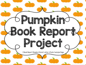 1st grade pumpkin book report