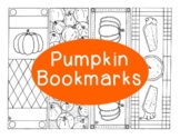 Pumpkin Bookmarks Autumn Fall Thanksgiving Printable Color