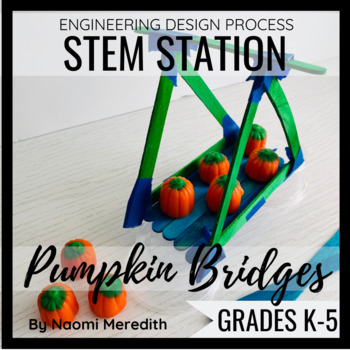 Preview of Pumpkin STEM Challenge | Pumpkin Bridge | Digital & Printable