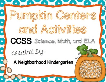 Preview of Pumpkin CCSS Centers and Activities