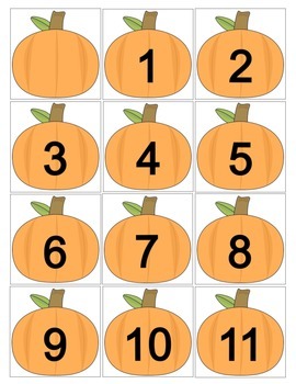 October Pumpkin Calendar Cards by Ms Bev's Place | TpT