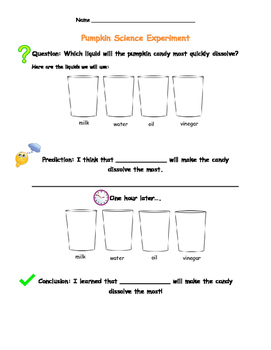 Preview of Pumpkin Candy Science Experiment