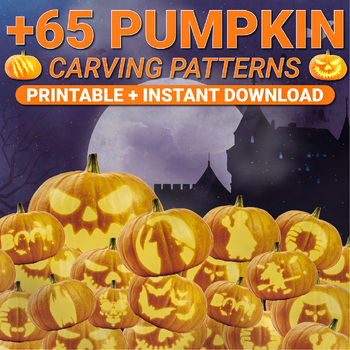 Preview of Pumpkin Carving Stencils: +65 Halloween Templates for Carving Pumpkins