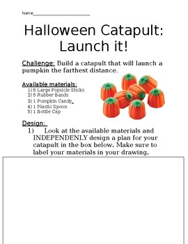 Preview of Pumpkin Catapult Science Lab