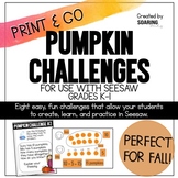 Pumpkin Challenges | For Use with Seesaw