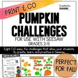 Pumpkin Challenges | For Use with Seesaw