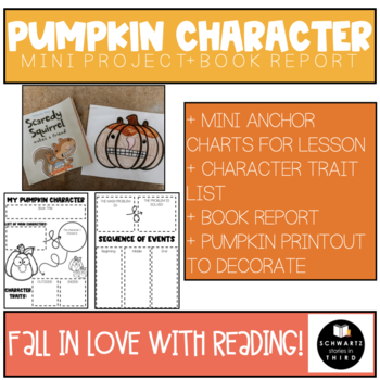 Preview of Pumpkin Character Activity Mini Project and Book Report