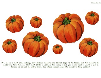 Preview of Pumpkin Classroom Banner, Bulletin Decoration and Activity