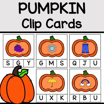 Pumpkin Clip Cards for Beginning Sounds by The Confetti Teacher | TPT