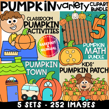 Preview of Pumpkin Clipart Variety Bundle | Fall Clipart Bundle