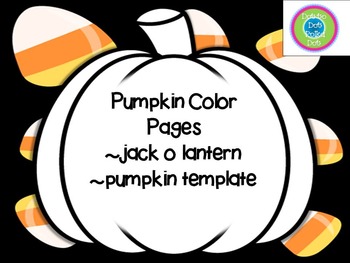 Preview of Pumpkin Color Page and Template-FREE!