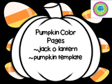 Pumpkin Color Page and Template-FREE!