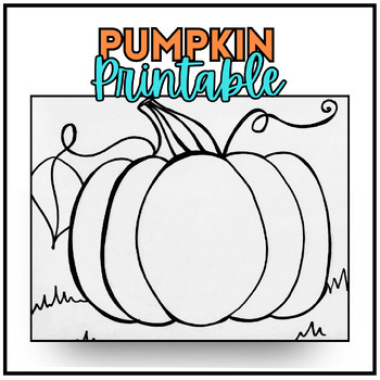 Preview of Pumpkin Color Sheet / Pumpkin Template / Pumpkin Printable for Painting!