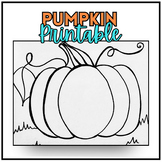 Pumpkin Color Sheet / Pumpkin Template / Pumpkin Printable