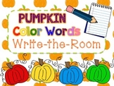 Pumpkin Color Words Write-the-Room