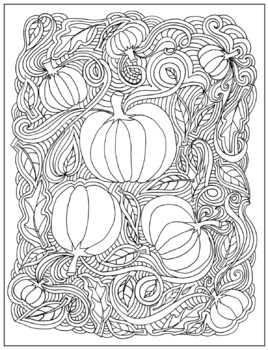 Pumpkin Coloring Sheet by Artyful | Teachers Pay Teachers