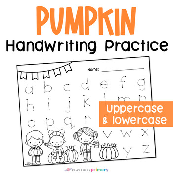 Preview of Pumpkin Coloring Sheets + Alphabet Tracing, Pumpkin Handwriting Practice