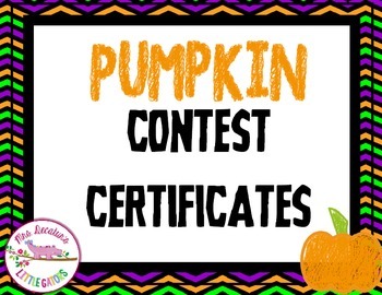 Preview of Pumpkin Contest Certificates