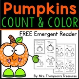 Free Pumpkin Color & Count 1-10 Emergent Reader + Boom Cards™
