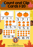 Pumpkin Count and Clip Cards 1-20