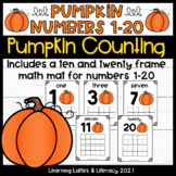 Pumpkin Counting Math Numbers 1-20 Ten Frames October Hall