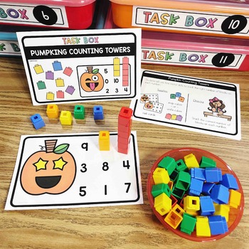 Pumpkin Counting Towers Morning Tub, Morning Work, or Center by Simply ...