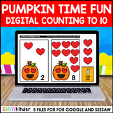 Pumpkin Counting to 10 for Google Classroom and Seesaw