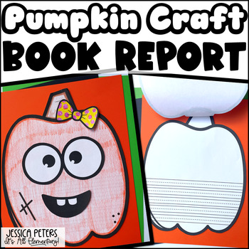 Preview of Pumpkin Craft Book Report Template | Fall Reading Activity