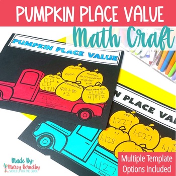 Preview of Pumpkin Craft for Fall and Halloween - Pumpkin Math and Place Value Activity